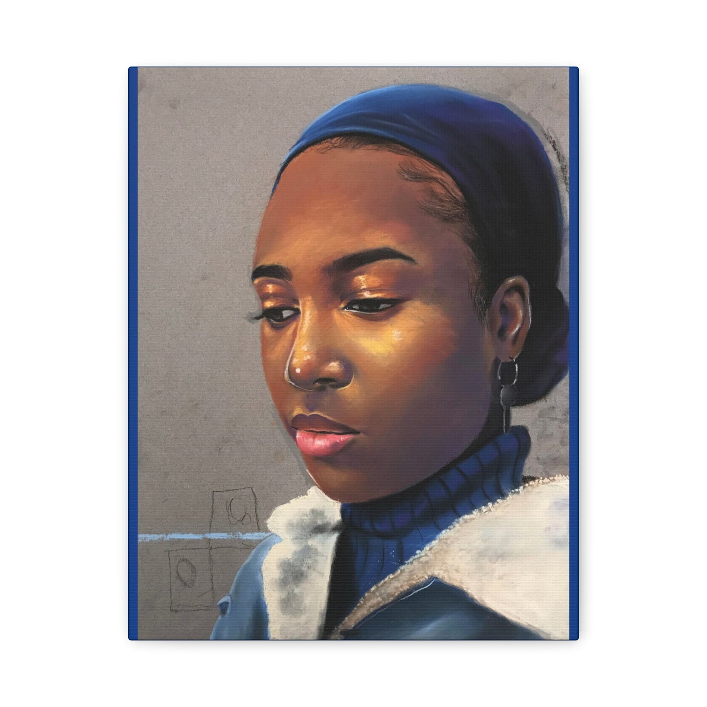 Self Portrait to the Right (Canvas)