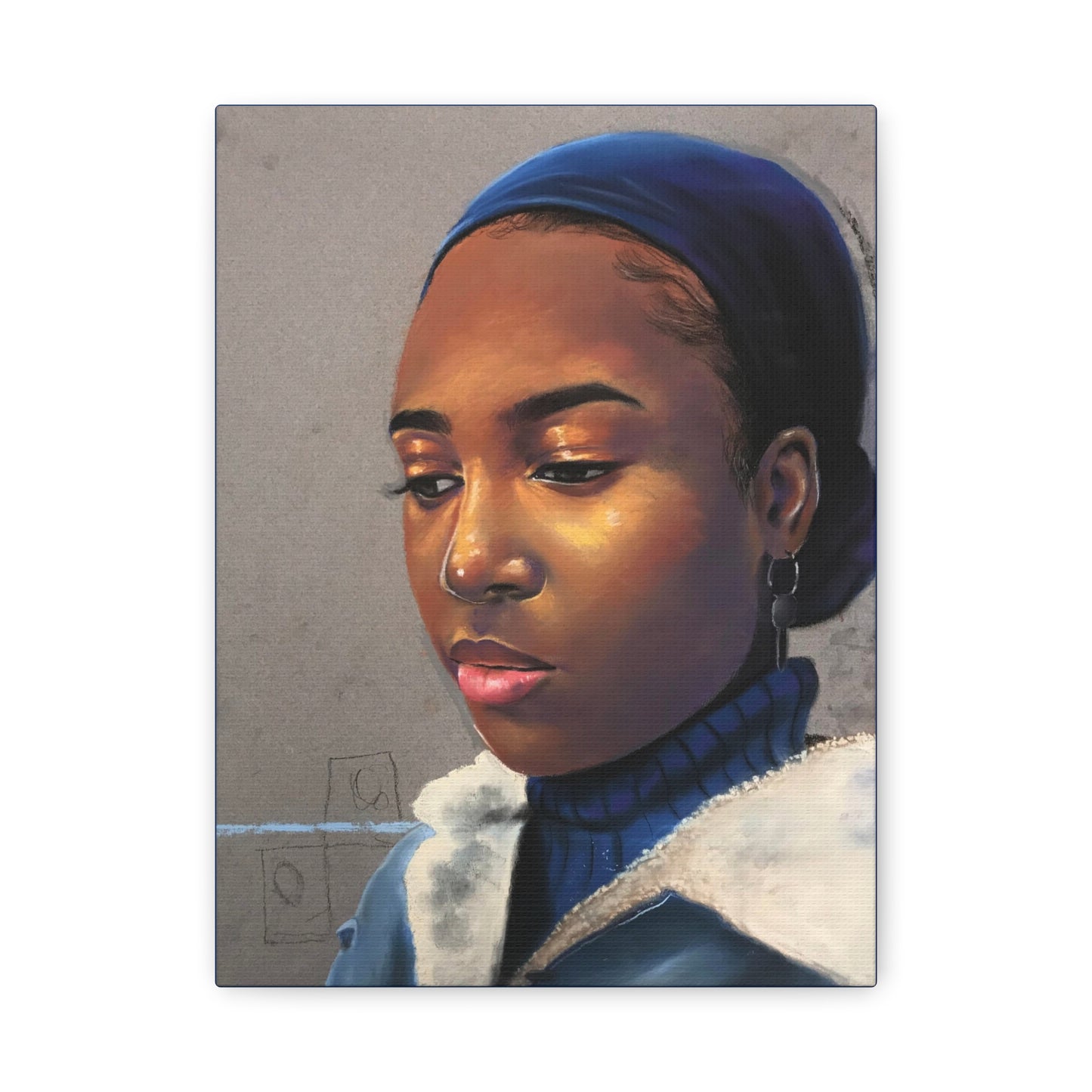 Self Portrait to the Right (Canvas)