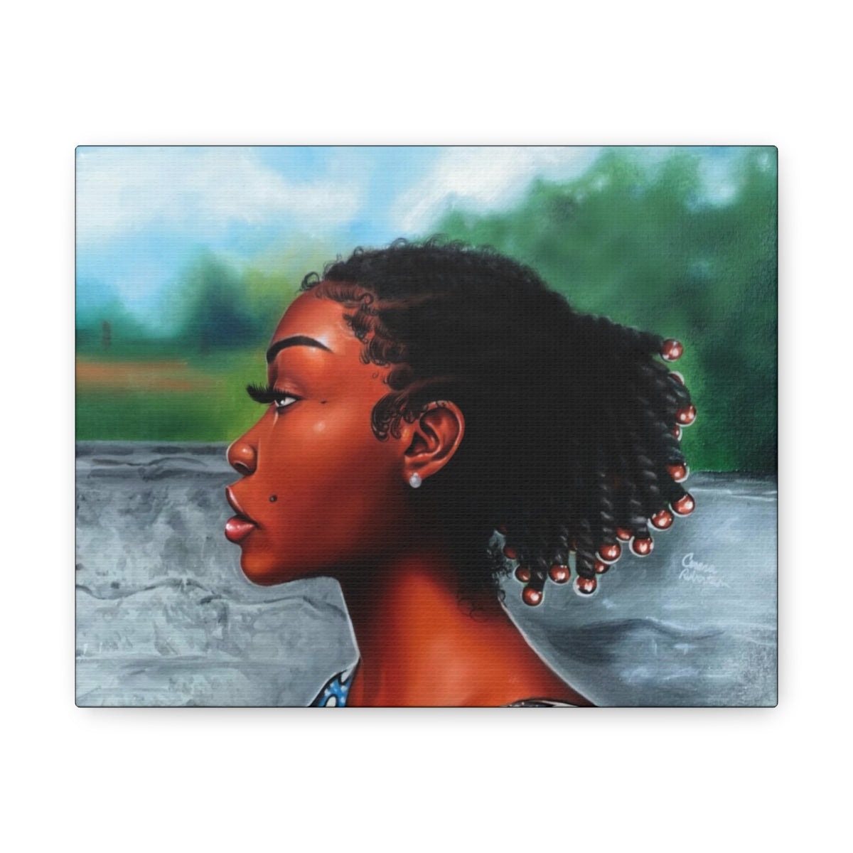 Jawn with the Pearl Earring (canvas print)