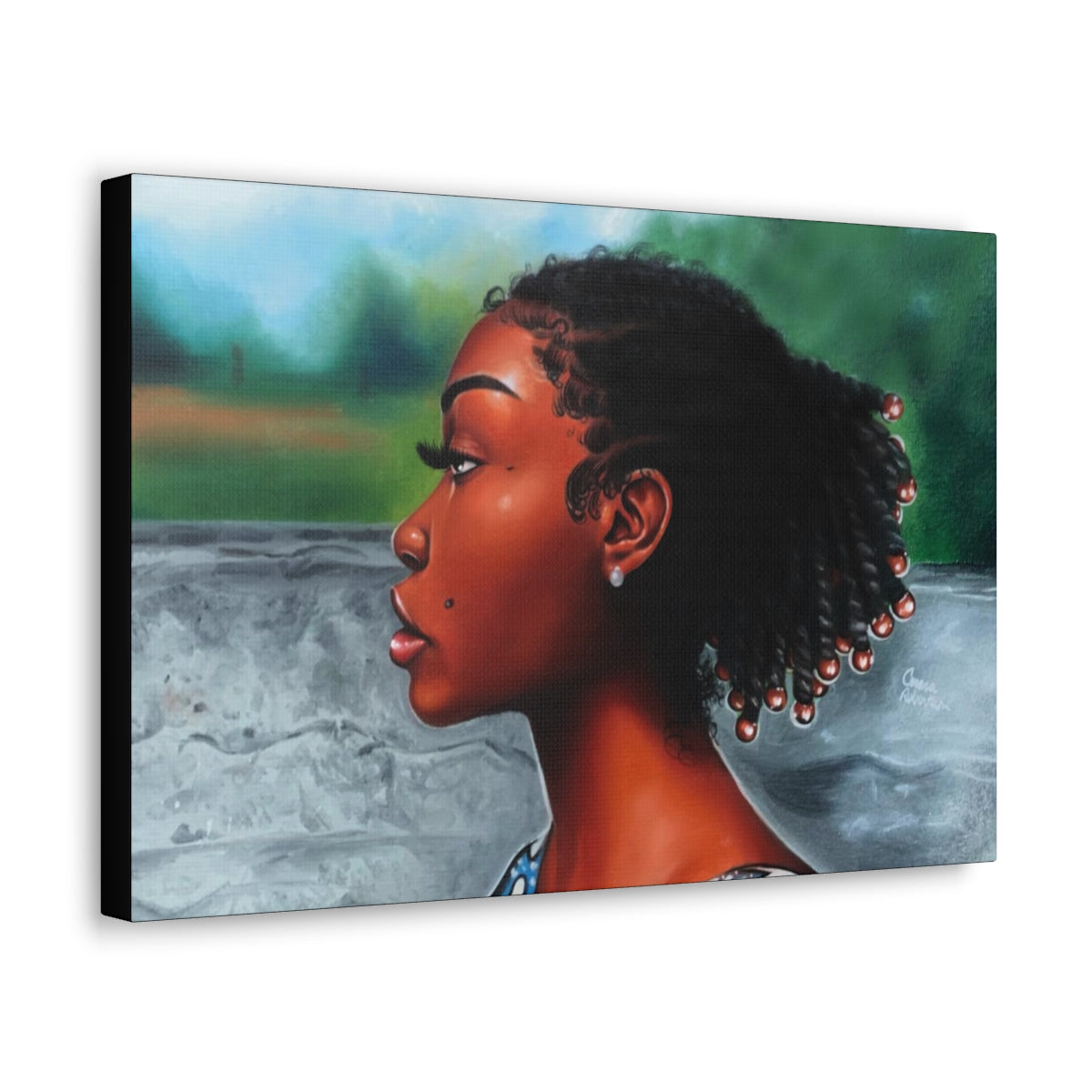 Jawn with the Pearl Earring (canvas print)