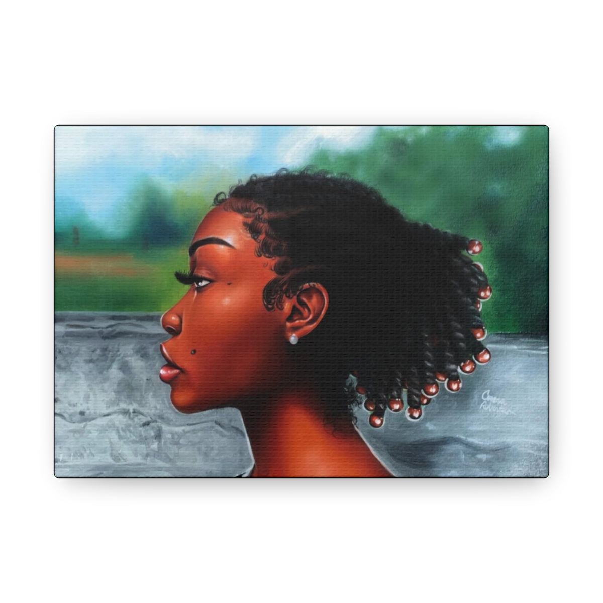 Jawn with the Pearl Earring (canvas print)