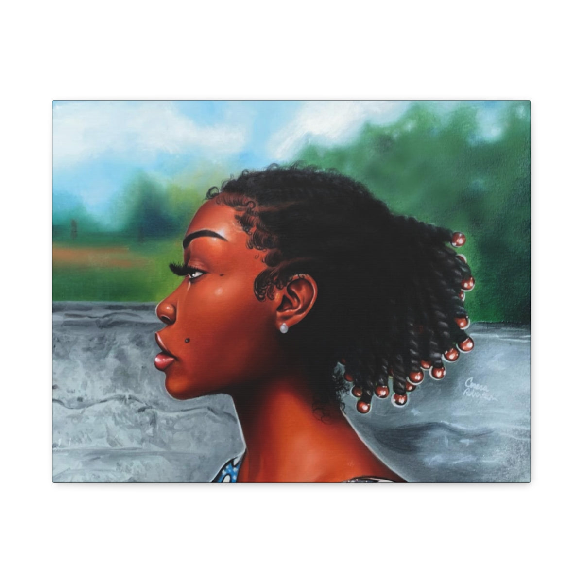 Jawn with the Pearl Earring (canvas print)