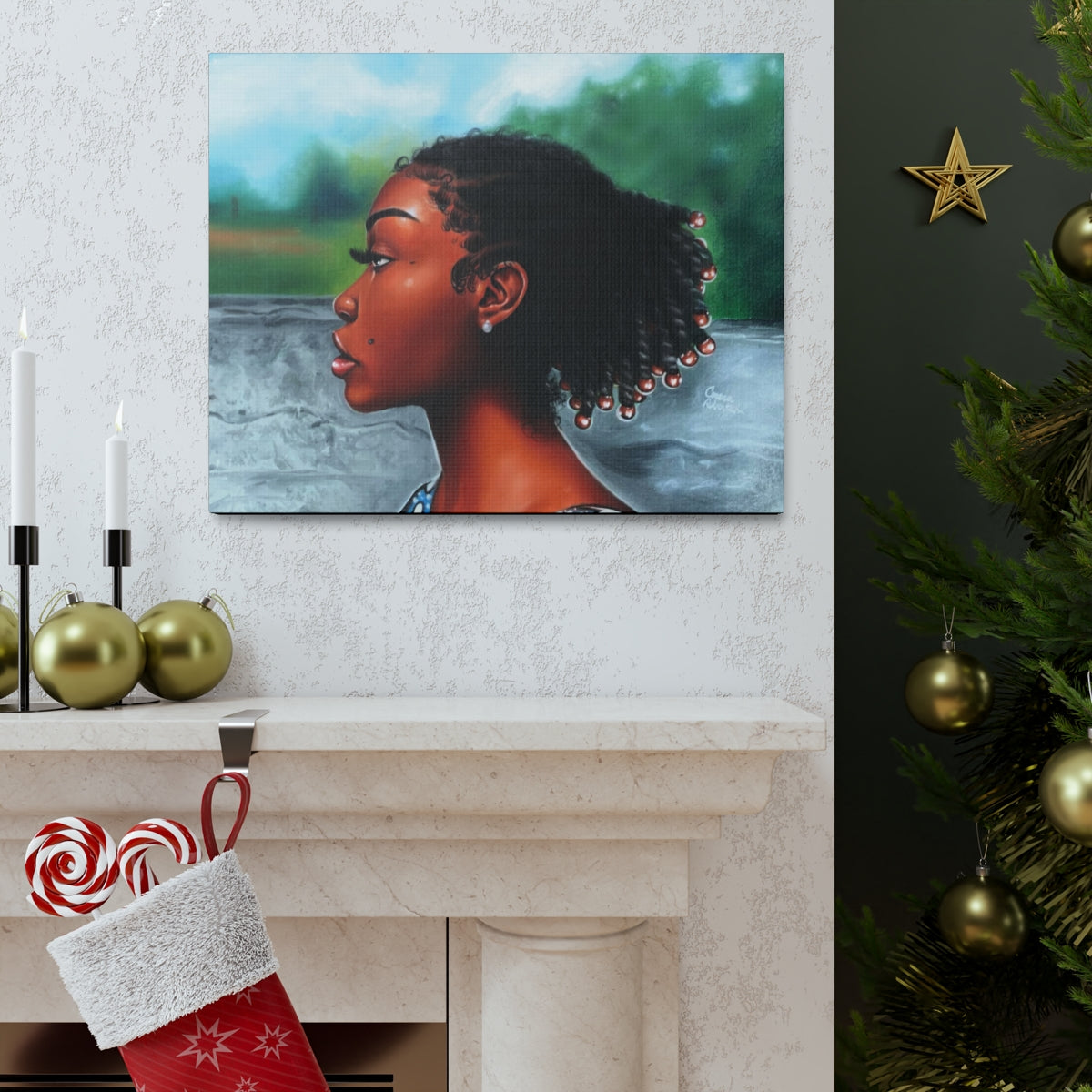 Jawn with the Pearl Earring (canvas print)