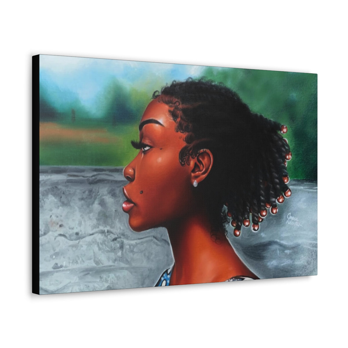 Jawn with the Pearl Earring (canvas print)