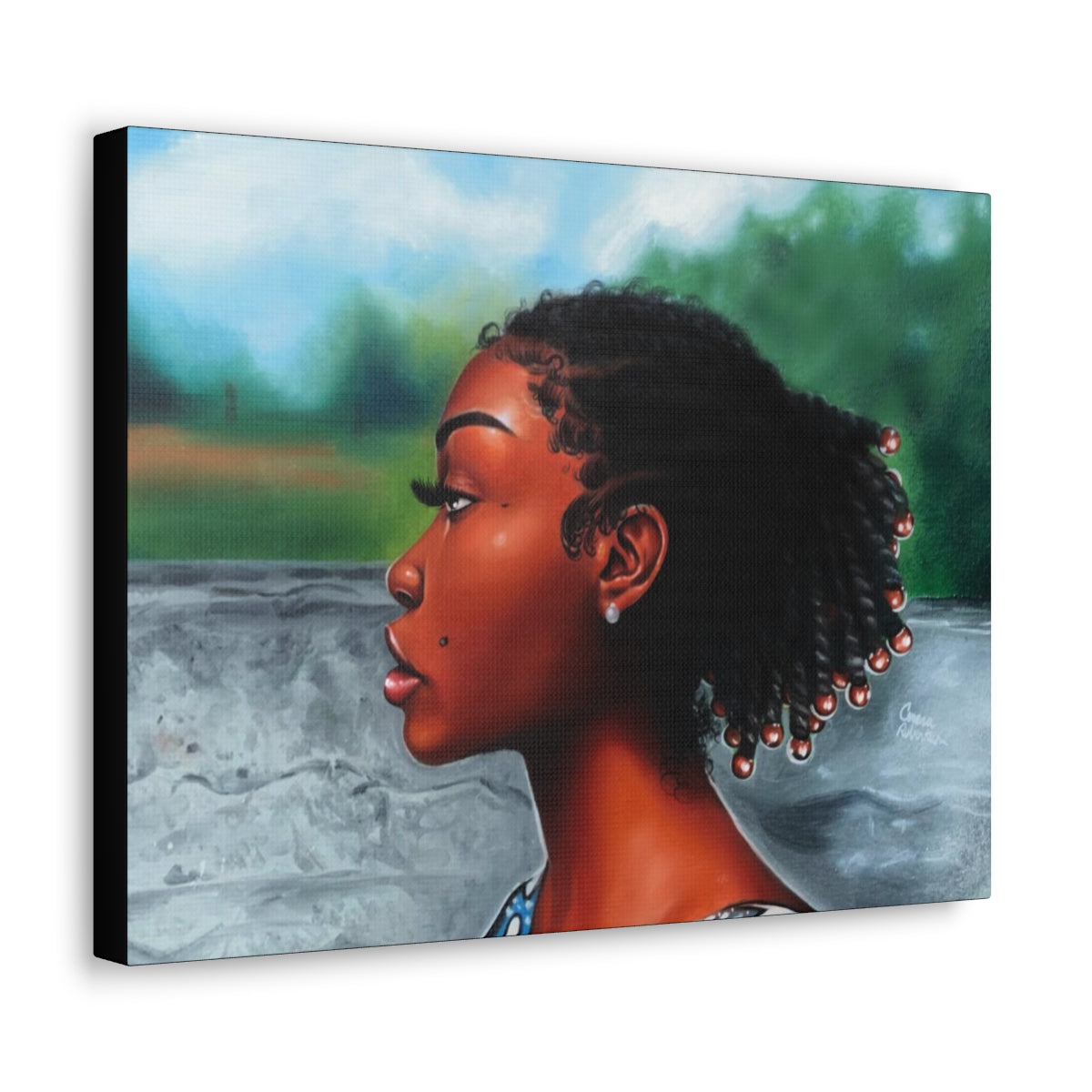 Jawn with the Pearl Earring (canvas print)