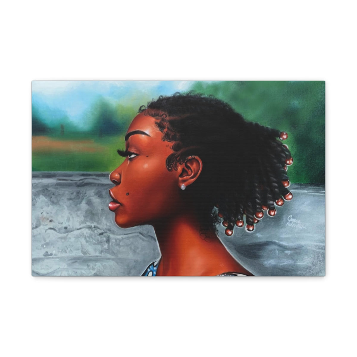 Jawn with the Pearl Earring (canvas print)