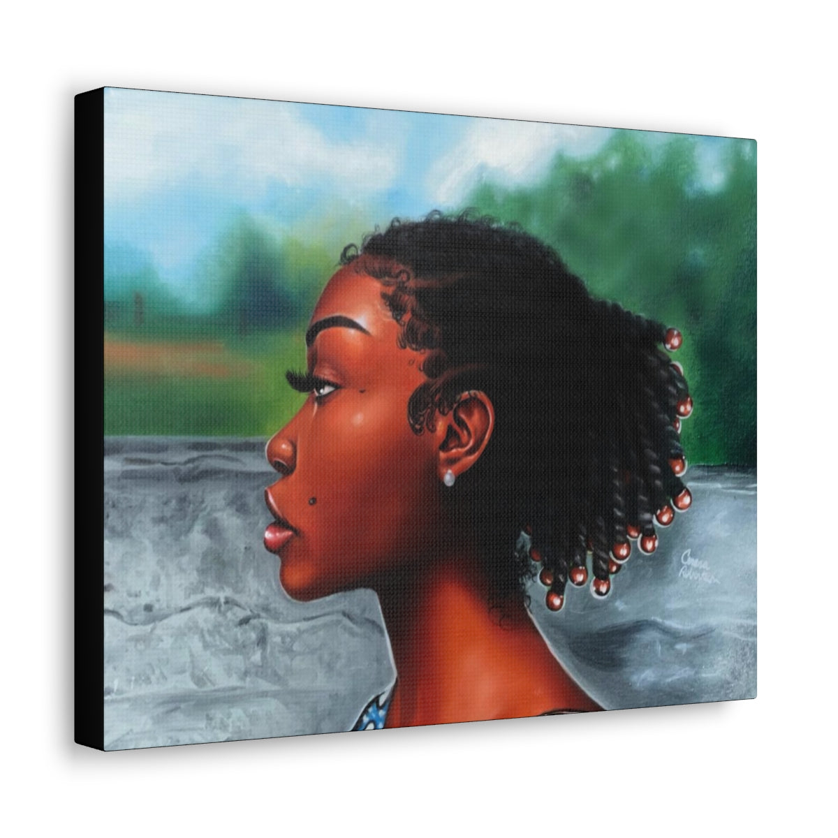 Jawn with the Pearl Earring (canvas print)