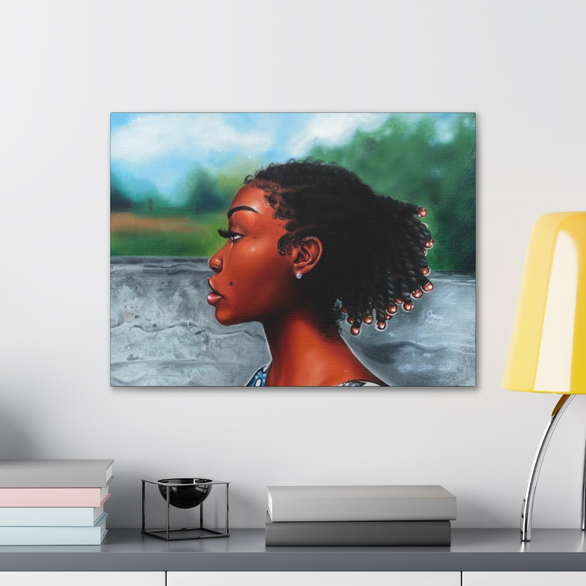 Jawn with the Pearl Earring (canvas print)