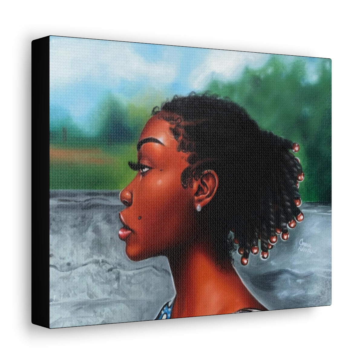 Jawn with the Pearl Earring (canvas print)