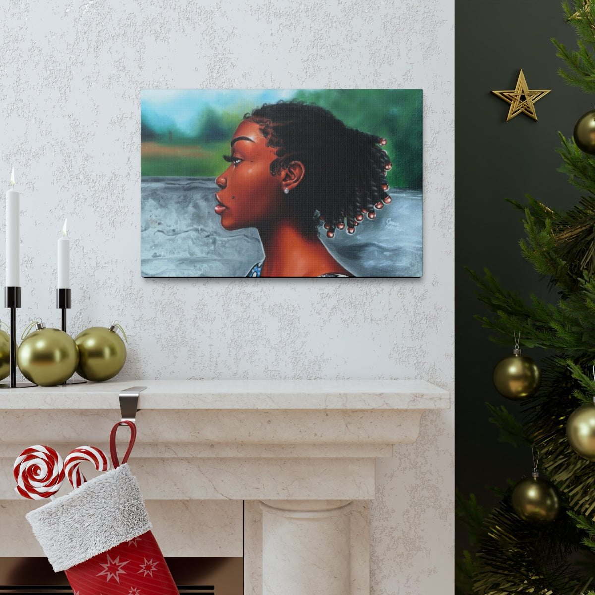 Jawn with the Pearl Earring (canvas print)