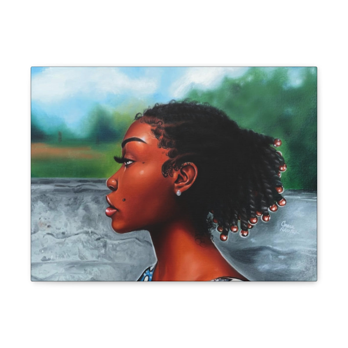Jawn with the Pearl Earring (canvas print)