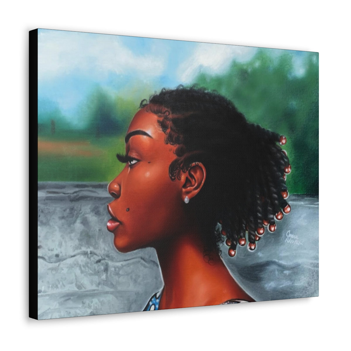 Jawn with the Pearl Earring (canvas print)