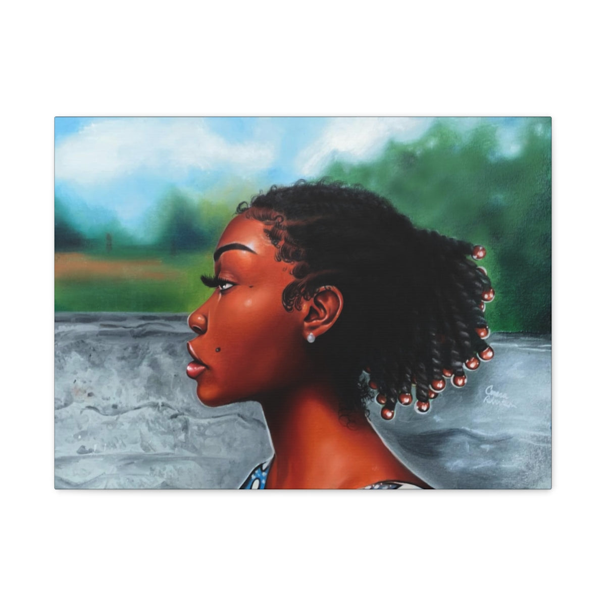 Jawn with the Pearl Earring (canvas print)