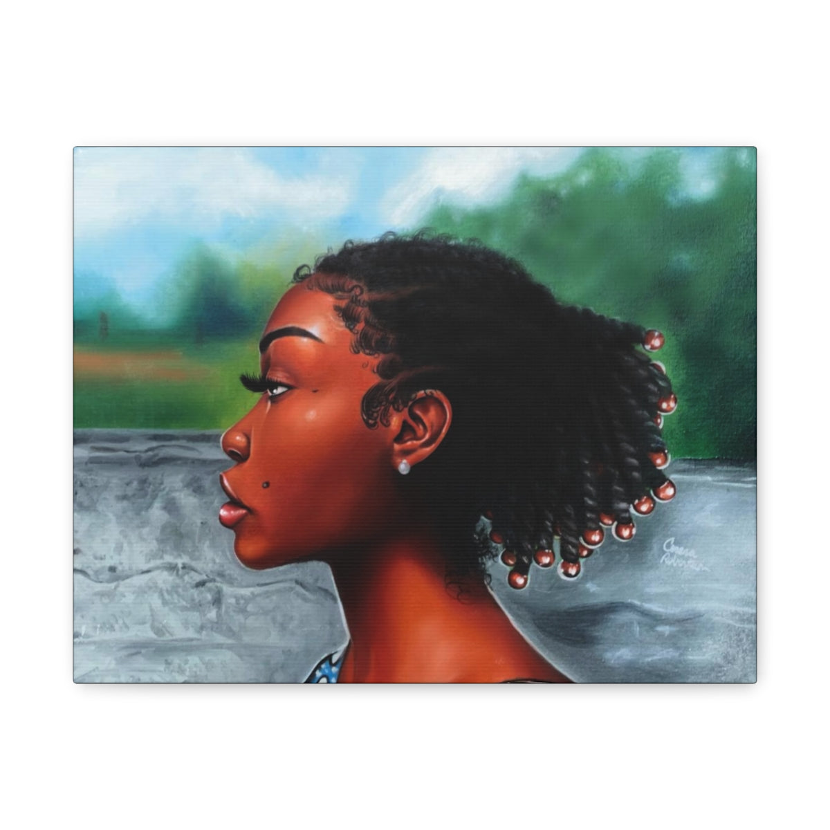 Jawn with the Pearl Earring (canvas print)