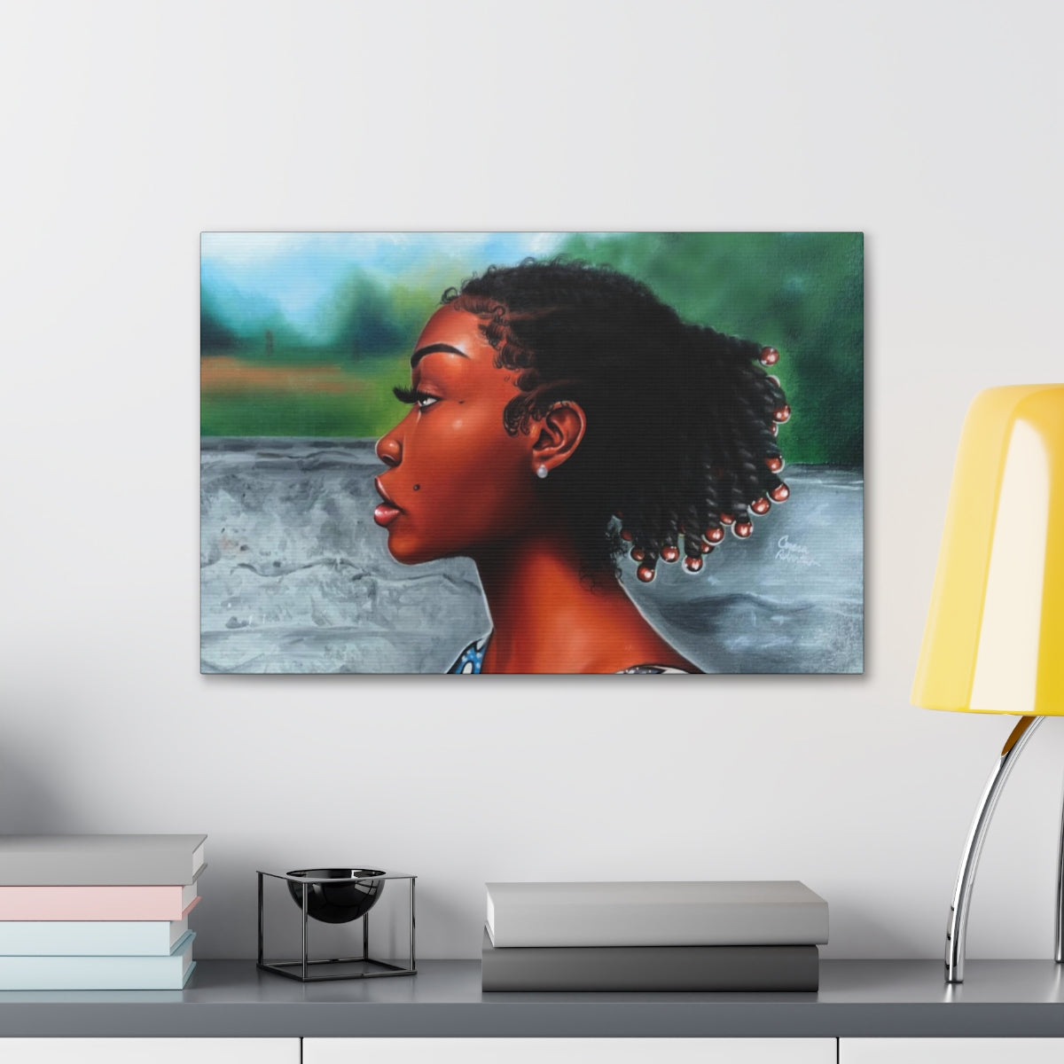 Jawn with the Pearl Earring (canvas print)