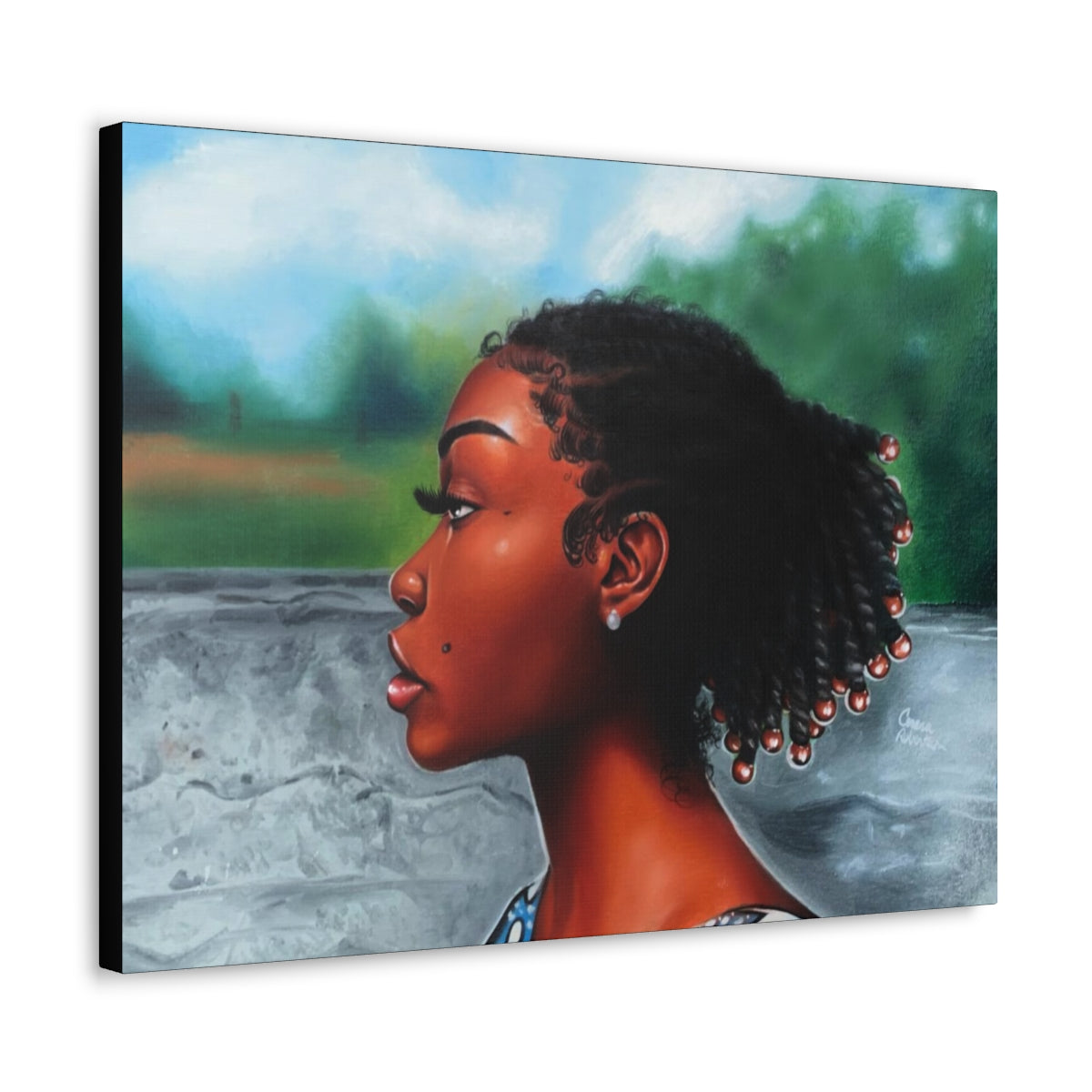 Jawn with the Pearl Earring (canvas print)