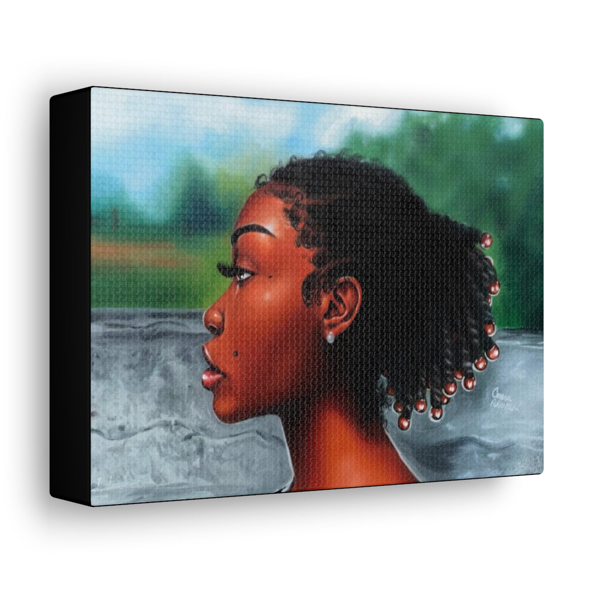 Jawn with the Pearl Earring (canvas print)
